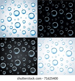 El fondo de las gotas sin foco se presenta en cuatro variantes.