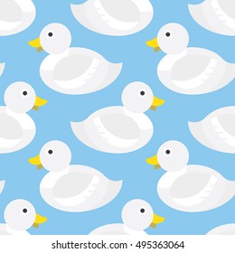 Seamless Duck Pattern Vector