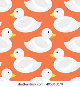 Seamless Duck Pattern Vector