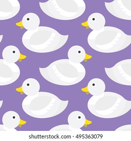 Seamless Duck Pattern Vector