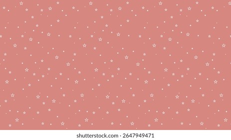 Fundo de contorno de estrela rosa empoeirado sem empoeiramento. Padrão celeste bonito para crianças, berçário, tecido, scrapbooking, papel de presente, papelaria, design digital e decorações de chá de bebê.