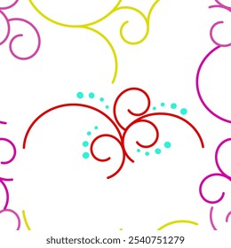 Seamless dynamic swirl pattern in abstract style, suitable for wallpapers and textiles.
