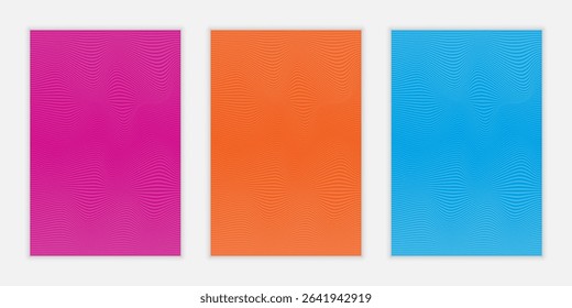Seamless Dynamic Wavy Candy Abstract Line Background. Editable Vector Background