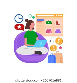 Seamless E Commerce Browsing Experience Vector Illustration