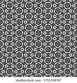 Seamless East Graphic Flow Background Pattern. Repetitive Fashion Vector Continuous Deco Texture. Repeat Linear Curved Lattice Texture. Simple Decoration Pattern. 