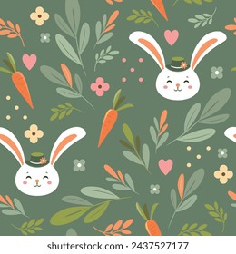 seamless easter background, green color 