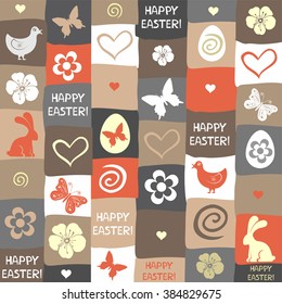 Seamless Easter background. Seamless pattern. Vector Illustration