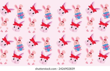 seamless easter egg bunny background 