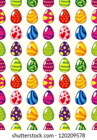 seamless Easter egg pattern,cartoon vector illustration