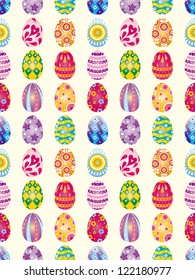 seamless Easter Egg pattern,cartoon vector illustration
