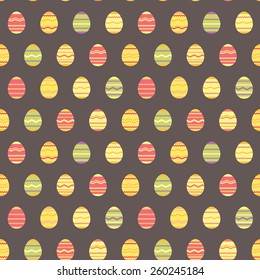Seamless easter egg spring colorful pattern