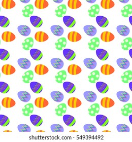 Seamless easter eggs background, multicolored