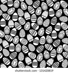 Seamless Easter Eggs Background, Vector Version