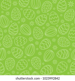 seamless easter eggs pattern background green