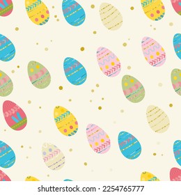 seamless easter eggs vector pattern