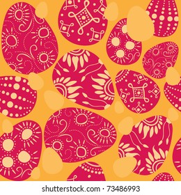 seamless easter magenta eggs