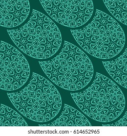 Seamless easter ornament. Vector pattern. floral lace ornamental eggs. Design for greeting card, fabric print, wallpaper