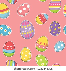 Seamless easter pattern background vector illustration easter day concept