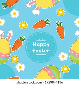 Seamless easter pattern background vector illustration easter day concept