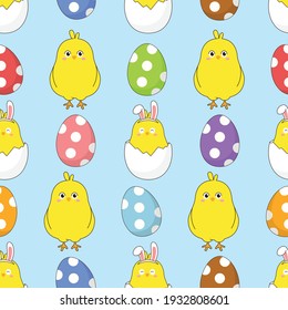 Seamless easter pattern background vector illustration easter day concept