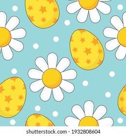 Seamless easter pattern background vector illustration easter day concept