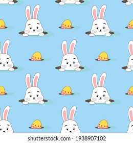 Seamless easter pattern background vector illustration easter day concept