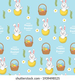 Seamless easter pattern background vector illustration easter day concept