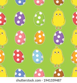 Seamless easter pattern background vector illustration easter day concept