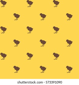 Seamless Easter pattern. Colorful season texture with chickens. Tiling spring background. Holiday wrapping paper, vector design
