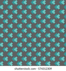 Seamless Easter pattern. Colorful season texture with abstract geometric shapes and arrows. Tiling spring background. Holiday wrapping paper, vector design