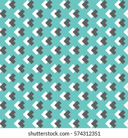 Nahtloses Ostermuster. Farbige Saisontextur mit abstrakten geometrischen Formen und Pfeilen. Kacheln auf Federhintergrund. Urlaubspapier, Vektordesign