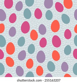 Seamless easter pattern with eggs