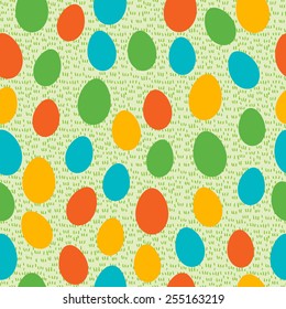 Seamless easter pattern with eggs