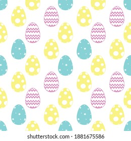 Seamless easter pattern with eggs. Illustration vector