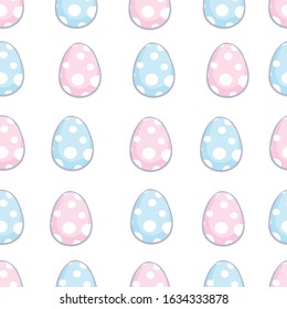 Seamless easter pattern with eggs. Vector, illustration.