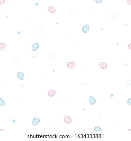 Seamless easter pattern with eggs. Vector, illustration.