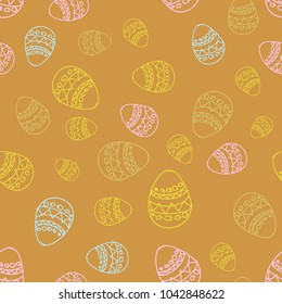 seamless easter pattern illustration 