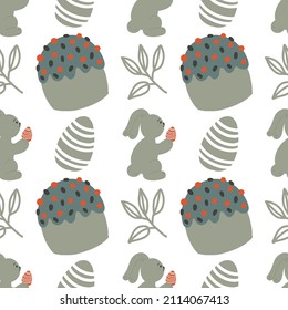 Seamless Easter pattern for print, fabric, card design, wrapping paper, background, invitation
