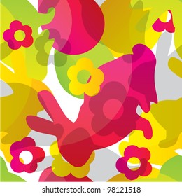 Seamless Easter pattern, vector