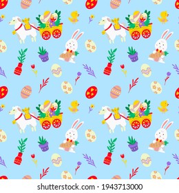 Seamless easter Pattern Vector for banner, poster, flyer