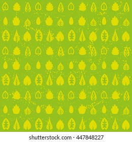 Seamless with ECO green leaf pattern. Organic design.