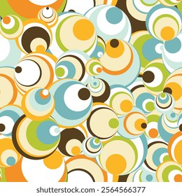 Seamless ecology background.The vector version of this picture is available in my portfolio. Lot of vivid circles - background, pattern , texture