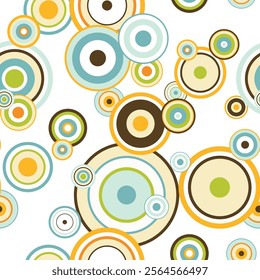 Seamless ecology background.The vector version of this picture is available in my portfolio. Lot of vivid circles - background, pattern , texture