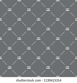 seamless eCommerce pattern on a dark background. eCommerce icon creative design. Can be used for wallpaper, web page background, textile, print UI/UX
