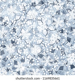 Seamless editable ice color pattern.
In the foreground of the picture are snowflakes and snow flakes.