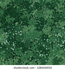 Seamless editable pattern. Fashionable pixel camouflage with pseudo-relief effect.
Background consisting of blots. Just for editing.