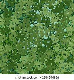 Seamless editable pattern. Fashionable pixel camouflage with pseudo-relief effect.
Background consisting of blots. Just for editing.