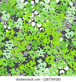 Seamless editable pattern. Fashionable pixel camouflage with pseudo-relief effect.
Background consisting of heptagons. Easy to edit.