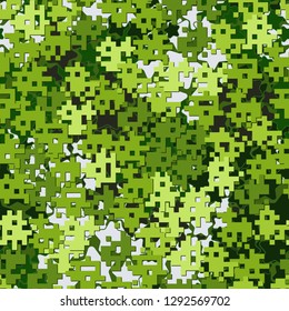 Seamless editable pattern. Fashionable pixel camouflage with pseudo-relief effect.
The background consists of rounded five-pointed stars. Easy to edit.