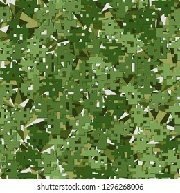 Seamless editable pattern. Fashionable pixel camouflage with pseudo-relief effect.
The background consists of acute-angled figures. Easy to edit.